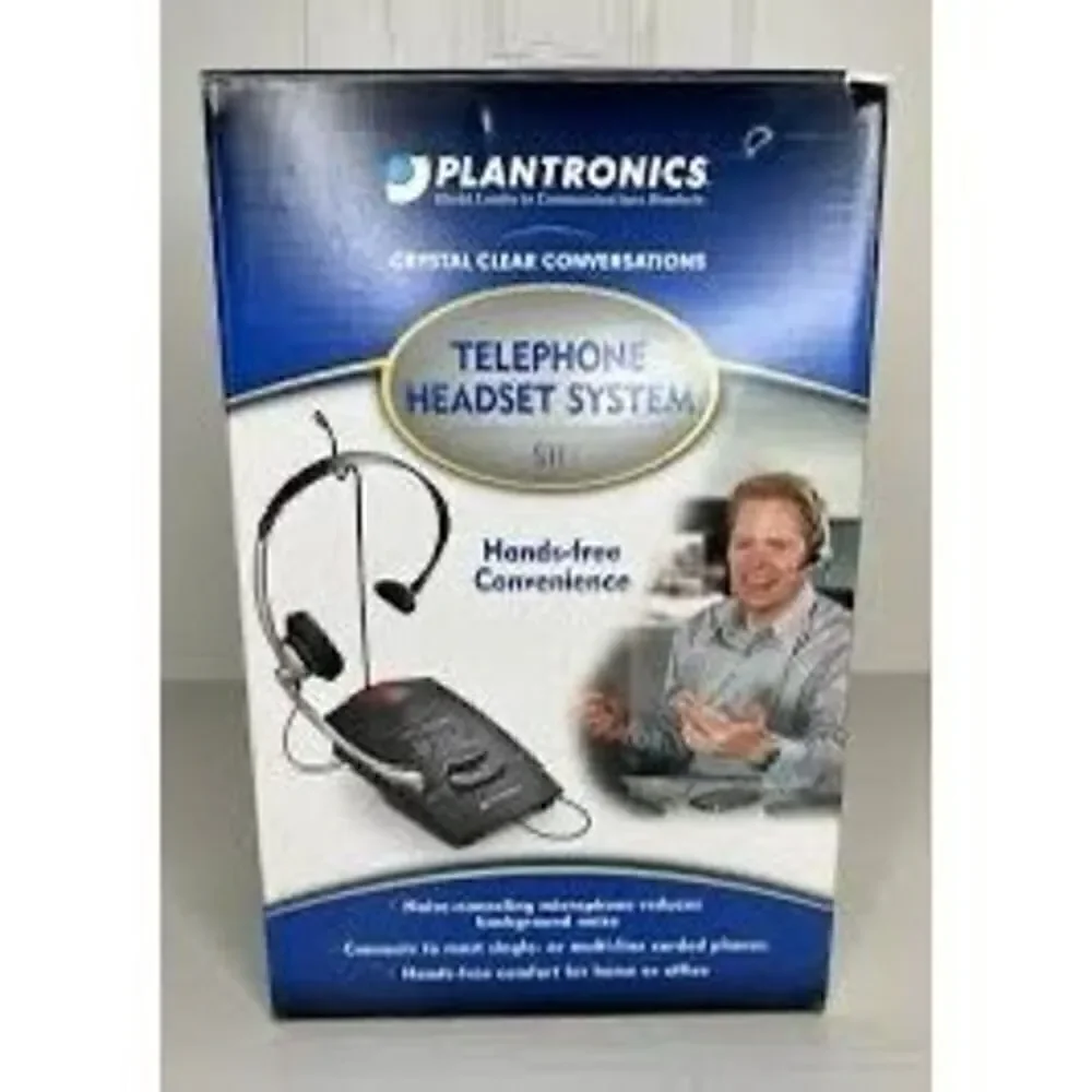 Plantronics S11 Telephone Over The Head Headset System Black New In Box 65148 11